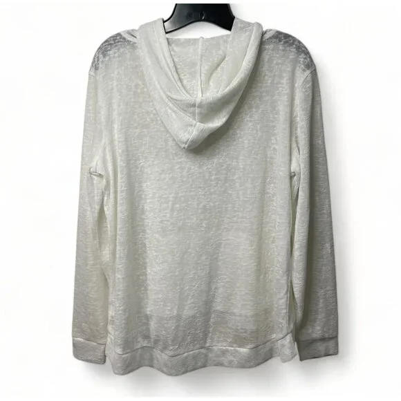 Weatherproof Vintage M/M Cream Polyester Light Sweater Hoodie - Picture 7 of 13